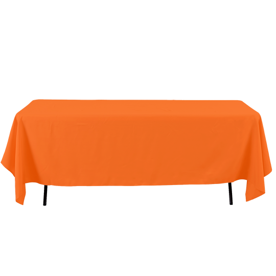 Rectangle Polyester Table Cover - 60 x 126 Inches - Orange