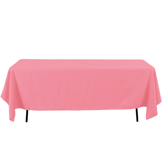 Rectangle Polyester Table Cover - 60 x 126 Inches - Pink