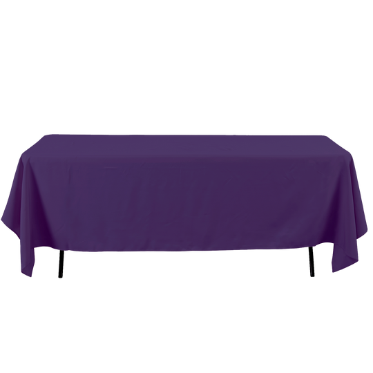 Rectangle Polyester Table Cover - 60 x 126 Inches - Purple