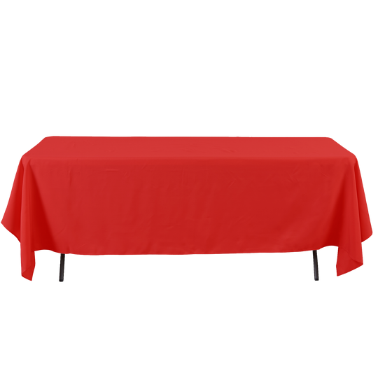 Rectangle Polyester Table Cover - 60 x 126 Inches - Red