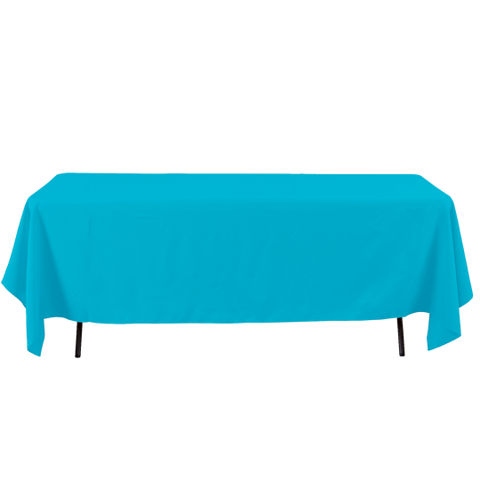 Rectangle Polyester Table Cover - 60 x 126 Inches - Modern Blue