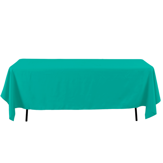 Rectangle Polyester Table Cover - 60 x 126 Inches - Turquoise