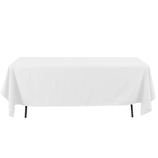 Rectangle Polyester Table Cover - 60 x 126 Inches - White