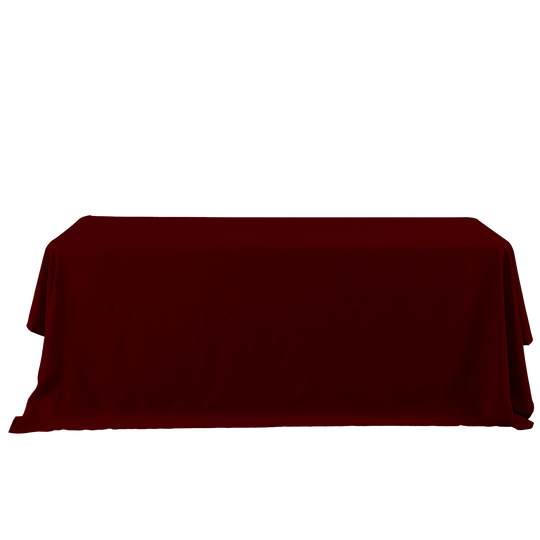 Rectangle Polyester Table Cover - 132 Inches - Burgundy