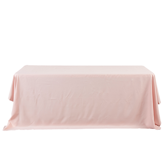 Rectangle Polyester Table Cover - 132 Inches - Blush