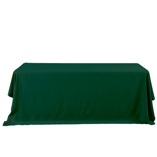 Rectangle Polyester Table Cover - 132 Inches - Forest Green