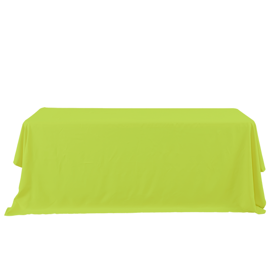 Rectangle Polyester Table Cover - 132 Inches - Lime Green