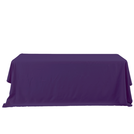 Rectangle Polyester Table Cover - 132 Inches - Purple