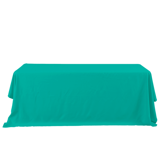 Rectangle Polyester Table Cover - 132 Inches - Turquoise