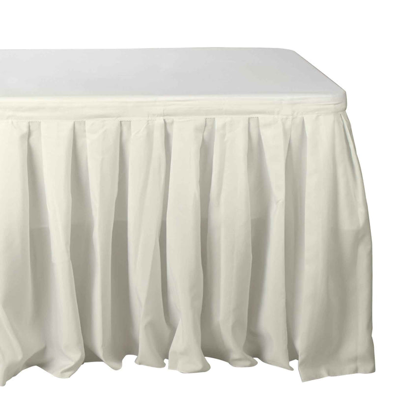 Polyester Table Skirt - Ivory