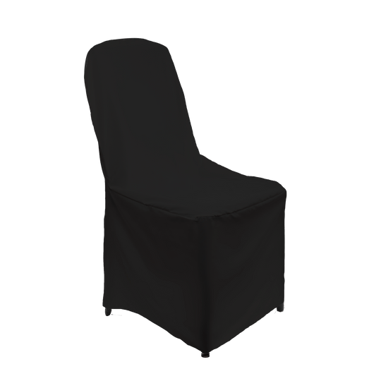 Polyester Folding Chair Covers - Black