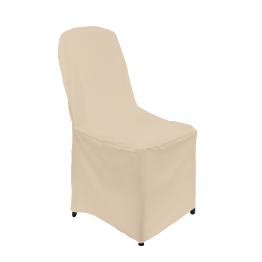 Polyester Folding Chair Covers - Ivory