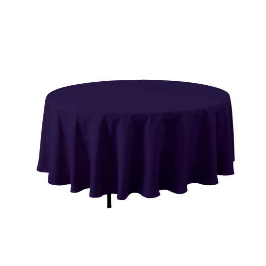 Round Polyester Table Cover 132" - Purple