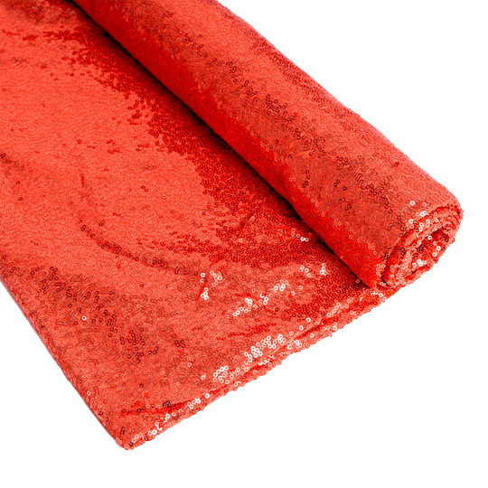 Sequin Fabric Bolt - Red
