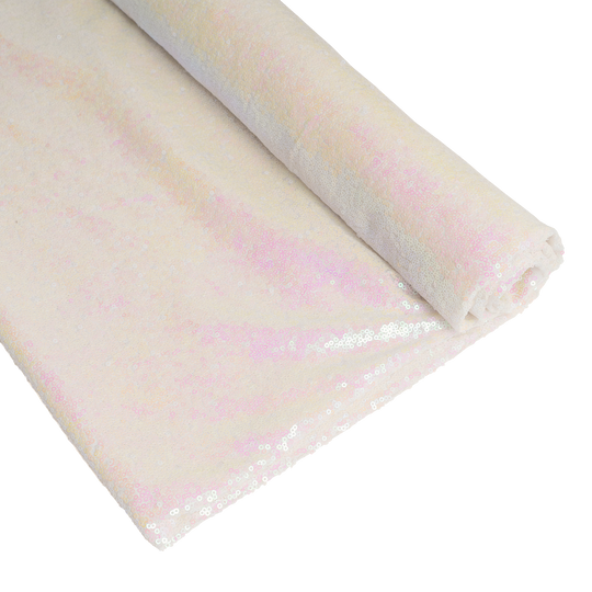 Sequin Fabric Bolt - White Iridescent