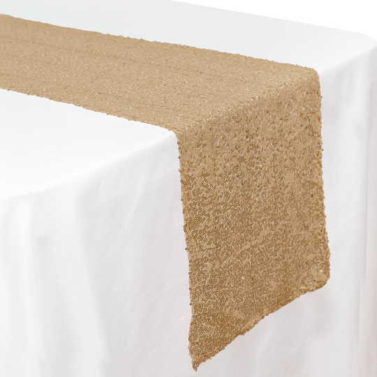 Sequin Table Runner - 108 inches - Champagne