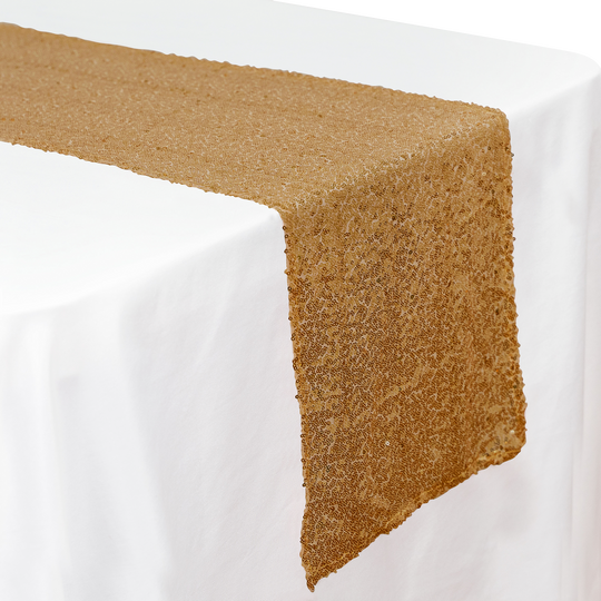 Sequin Table Runner - 108 inches - Gold