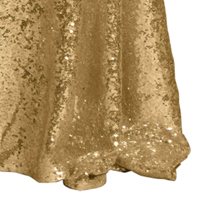 Sequin Table Cover - Gold Closeup