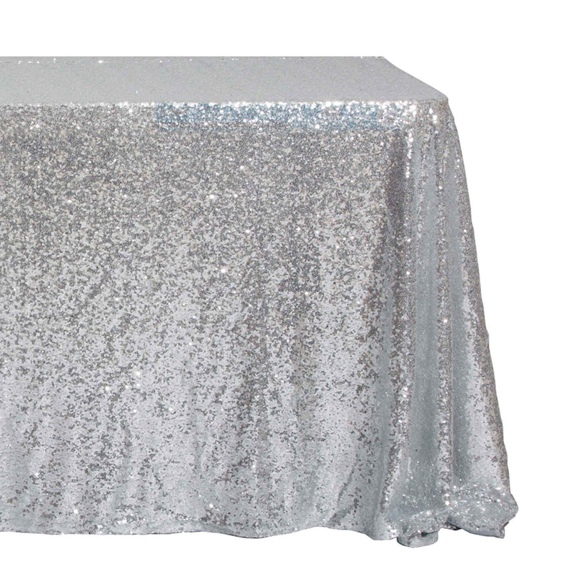 Sequin Table Cover  - Silver