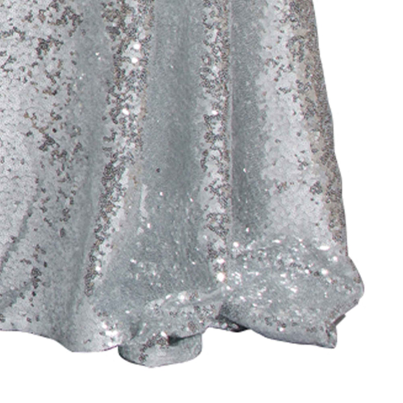 Sequin Table Cover - Closeup Silver
