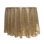 Round Sequin Table Cover - Champagne