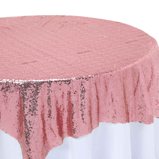 Sequin Fabric Overlay 72" - Blush