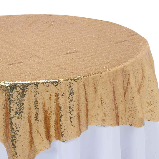 Sequin Fabric Overlay 72" - Champagne