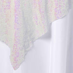  Sequin Fabric Overlay - White Abalone Closeup 