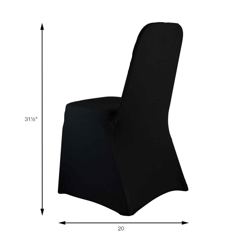 Spandex Banquet Chair Cover - Black Measurements