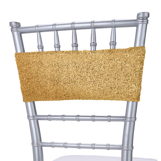 Stretch Lurex Chair Sash - Gold