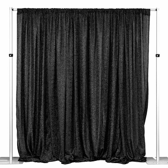 Metallic Spandex Backdrop 20ft x 10ft - Black