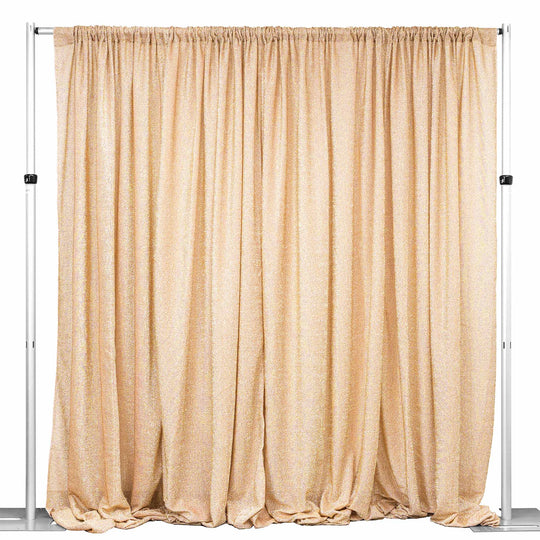 Metallic Spandex Backdrop 20ft x 10ft - Champagne