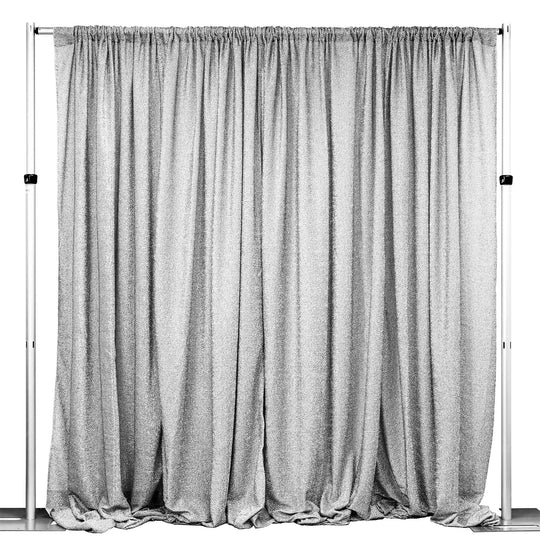 Metallic Spandex Backdrop 20ft x 10ft - Silver