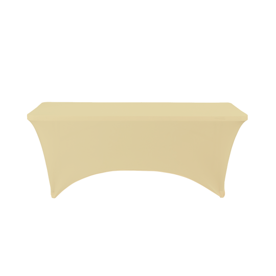Rectangle Spandex Table Cover - 6 Foot Cover - Ivory