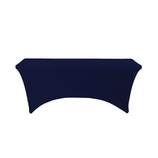 Rectangle Spandex Table Cover - 6 Foot Cover - Navy