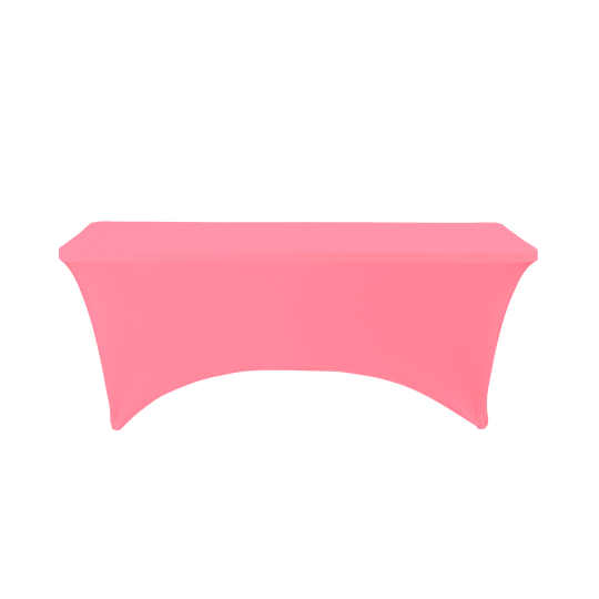 Rectangle Spandex Table Cover - 6 Foot Cover - Pink