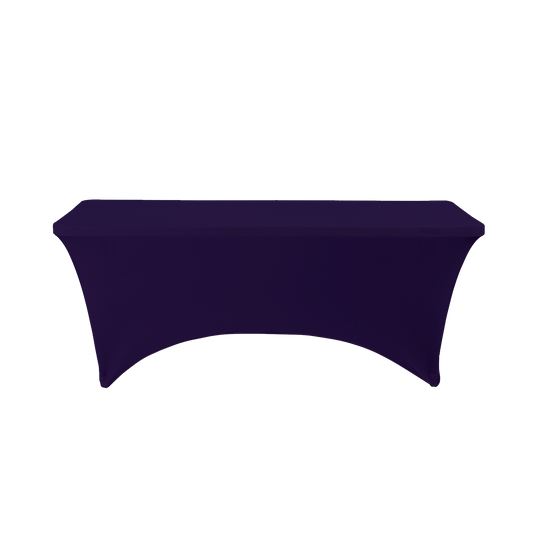 Rectangle Spandex Table Cover - 6 Foot Cover - Purple