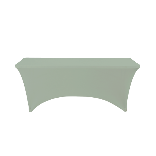 Rectangle Spandex Table Cover - 6 Foot Cover - Sage