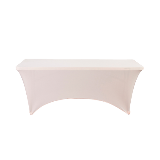 Rectangle Spandex Table Cover - 8 Feet Long - Blush