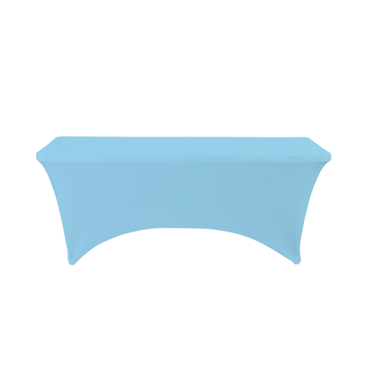 Rectangle Spandex Table Cover - 8 Feet Long - Blue