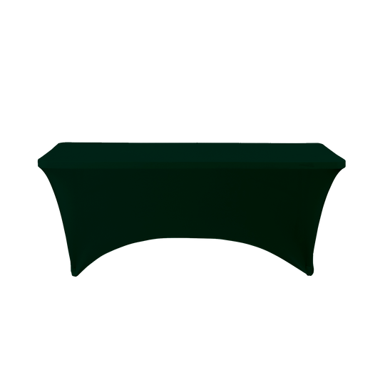 Rectangle Spandex Table Cover - 8 Feet Long - Forest Green