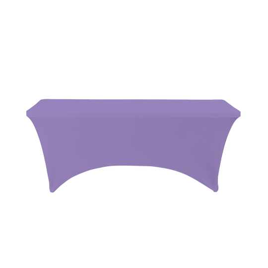 Rectangle Spandex Table Cover - 8 Feet Long - Lavender