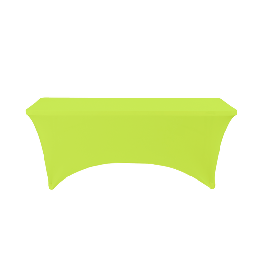 Rectangle Spandex Table Cover - 8 Feet Long - Lime Green