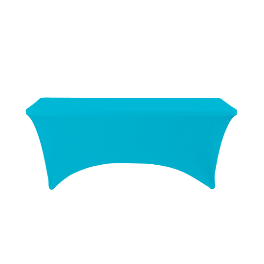 Rectangle Spandex Table Cover - 8 Feet Long - Teal Blue