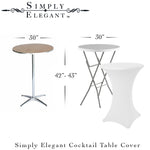Spandex Cocktail Table Cover - Events and Crafts-Simply Elegant