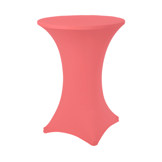 Spandex Cocktail Table Cover - Coral