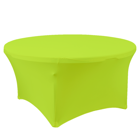 Round Spandex Banquet Table Cover - 60 inch - Lime Green