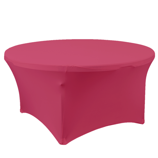 Round Spandex Banquet Table Cover - 60 inch - Magenta