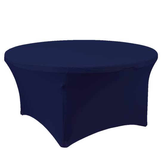 Round Spandex Banquet Table Cover - 60 inch - Navy