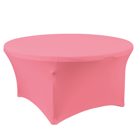 Round Spandex Banquet Table Cover - 60 inch - Pink